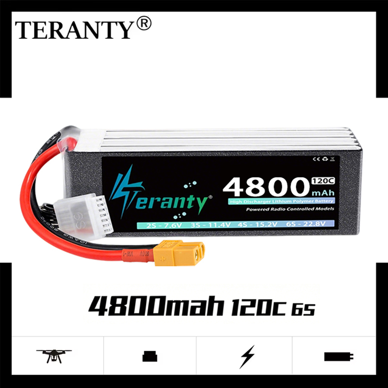 Drone Battery Connector - TERANTY 6S 4800mAh リポバッテリー 22.8V 120C/240C