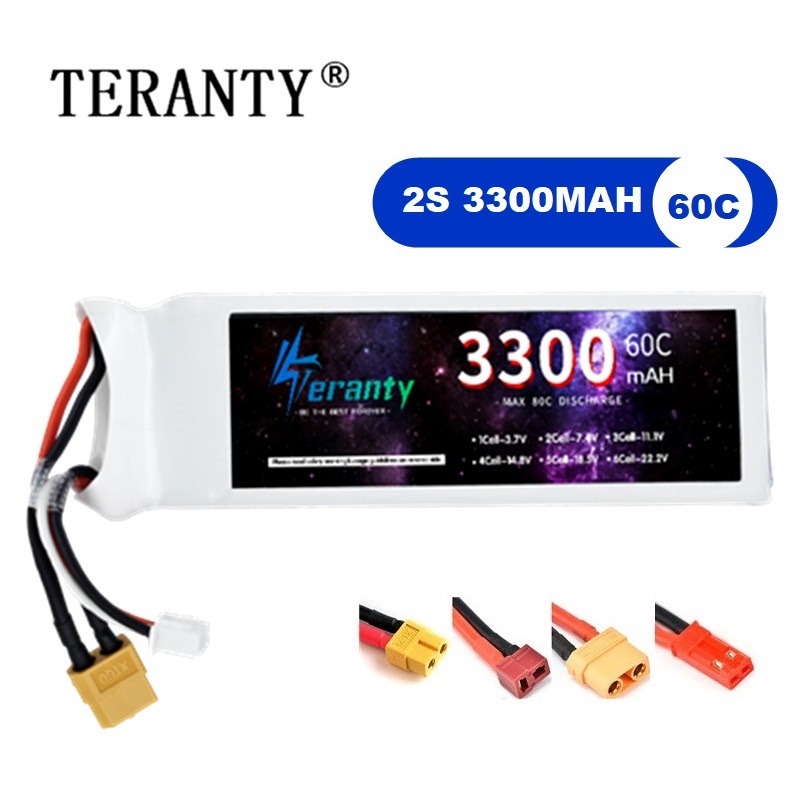 Drone Battery Connector - 2S 7.4V リポバッテリー 3300mAh 60C 車