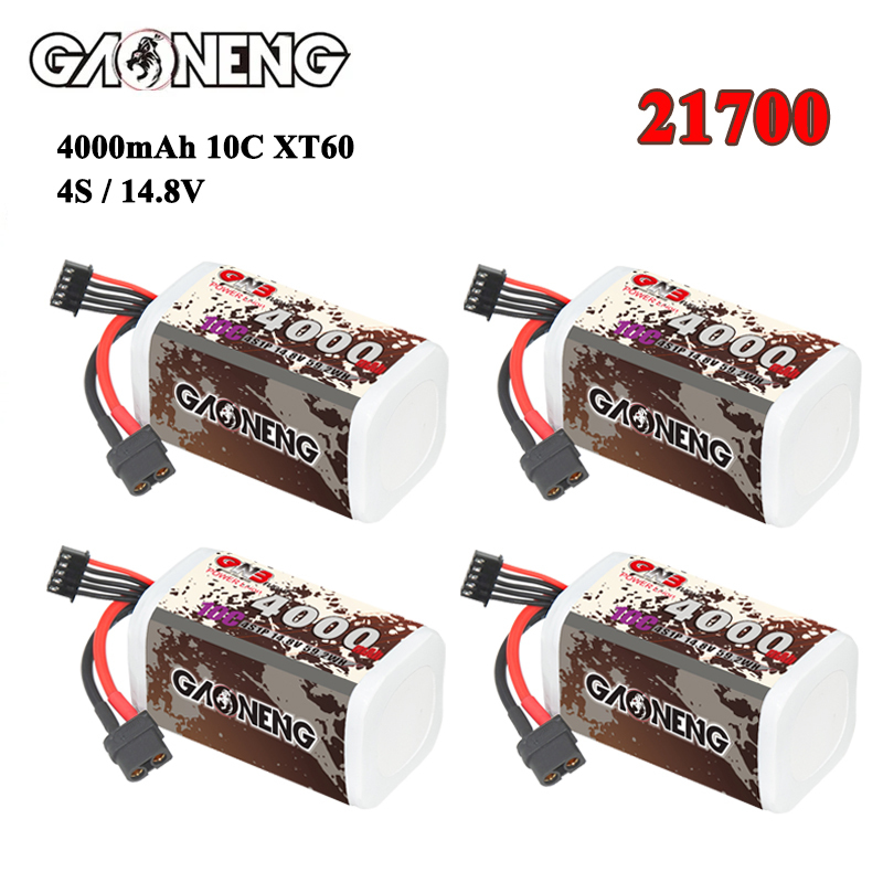 Drone Battery Connector - Fpvドローンクワッドコプターヘリコプター用リチウムイオンバッテリー,飛行機rc部品,gnb 4000mah,4s,14.8v,10c,20c,xt60プラグ付き,21700, 21700