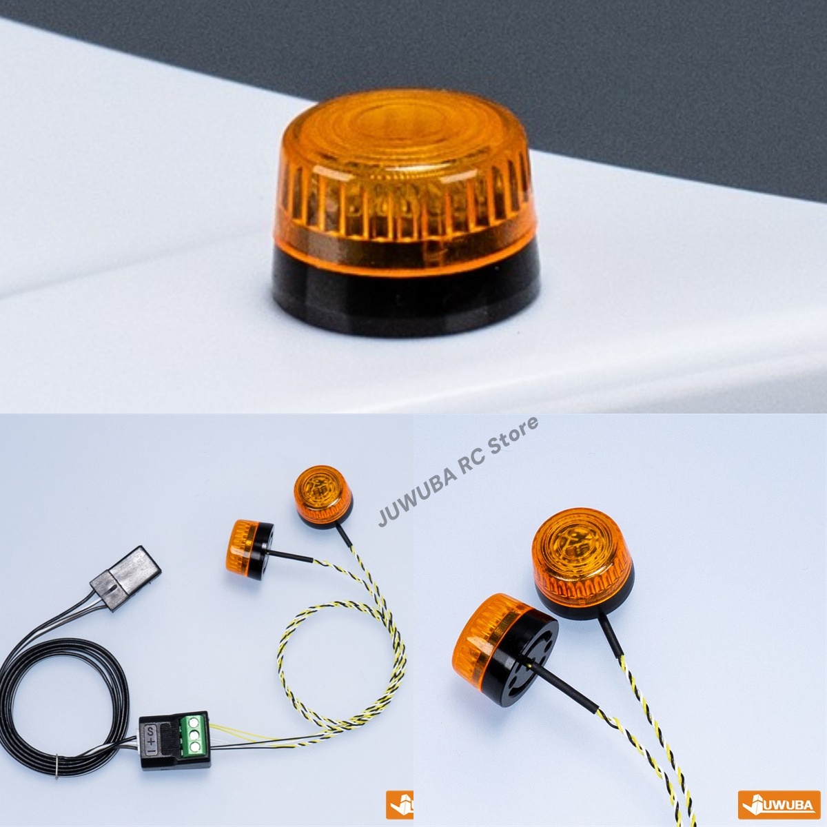 Drone Battery Alarm - 1/14 RC モデル LED 360 度回転ライト