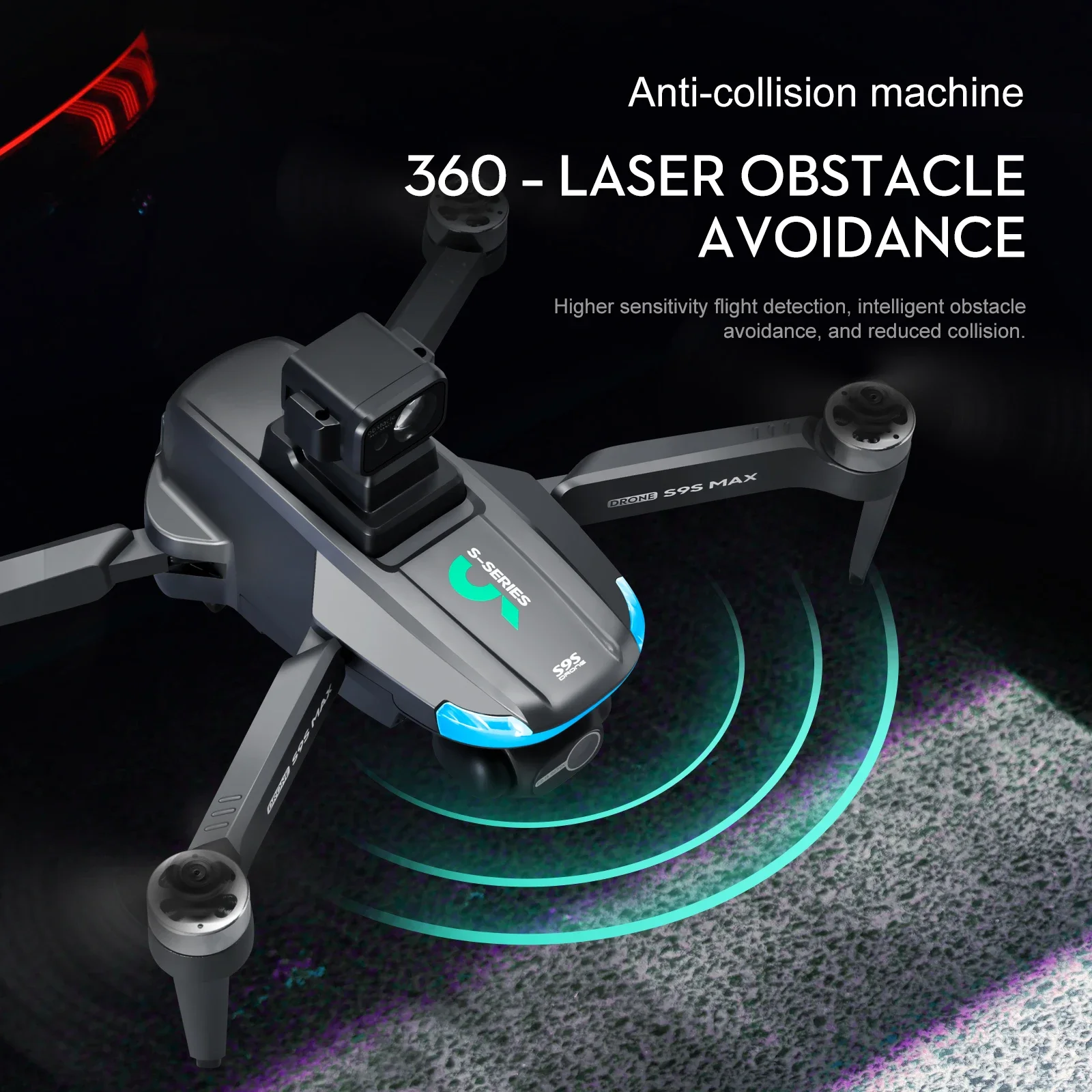新しい S9S MAX ミニドローン 4K 2 軸 PTZ  - Drone Battery Case のレビューと価格