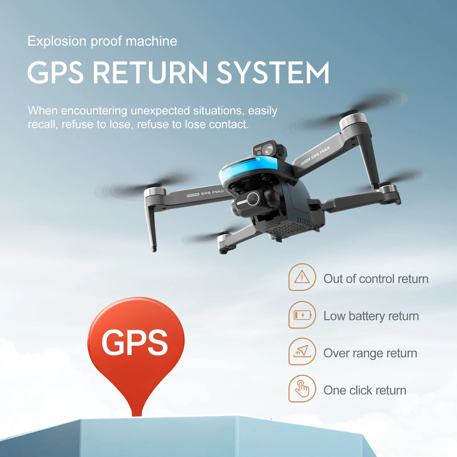 新しい S9S MAX ミニドローン 4K 2 軸 PTZ  - Drone Battery Case のレビューと価格