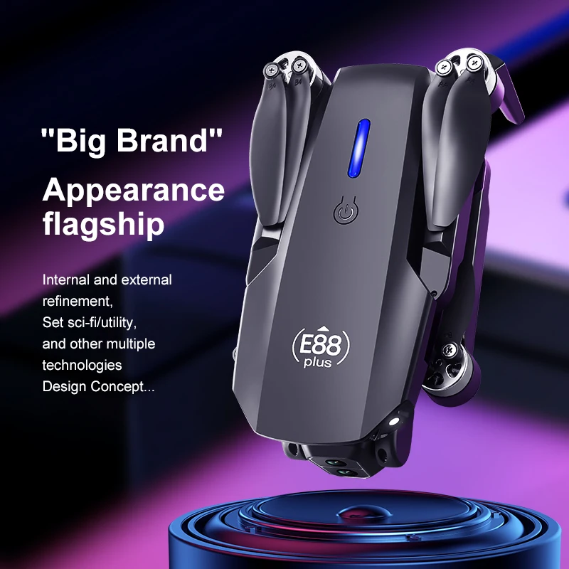 新型E88 Plusクアッドコプタードローン：90 °    - Drone Battery Case のレビューと価格