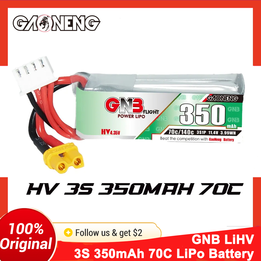 Gaoneng GNB 350mAh 3S 70C LiPo - Drone Battery 3S のレビューと価格