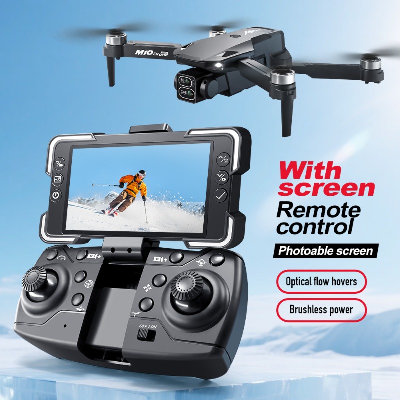 M10カメラドローン、画面付きリモコン、デュアルカメラ、オプ - Drone Battery Box のレビューと価格