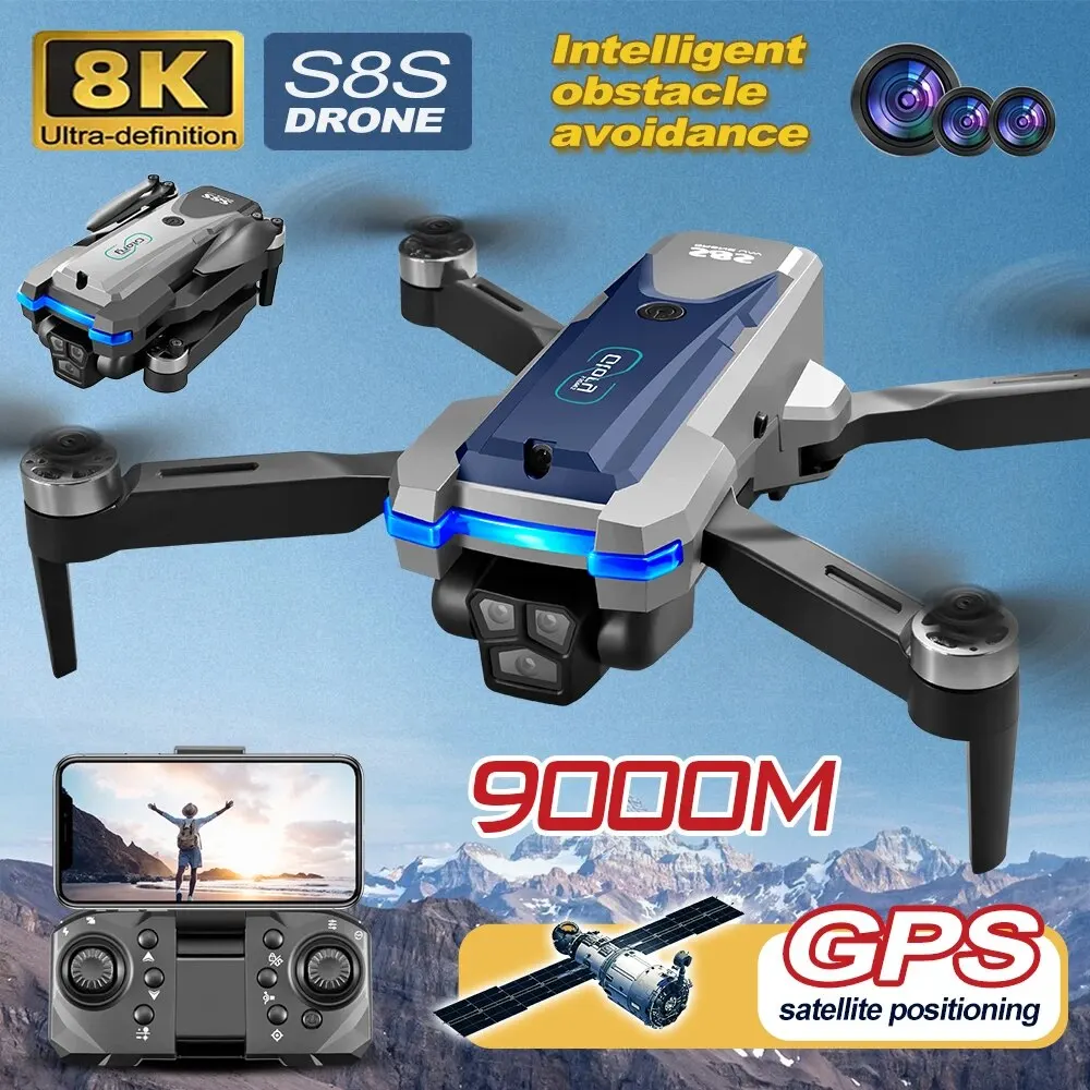 折りたたみ式リモートコントロールドローンRCS8S GPS, - Drone Battery Case のレビューと価格